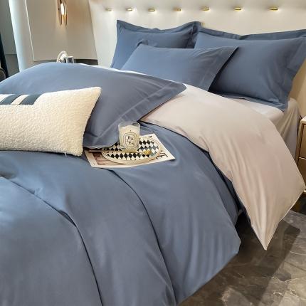 91家纺网 家纺一手货源 找家纺 （总）DC 2024新款全棉磨毛系列双拼四件套