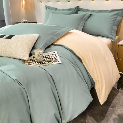 91家纺网 家纺一手货源 找家纺 （总）DC 2024新款全棉磨毛系列双拼四件套