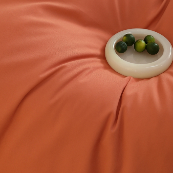 91家纺网 家纺一手货源 找家纺 沐白家纺 2022精梳火山全棉小磨毛纯色系列-单品被套 暖阳色丨天橙色