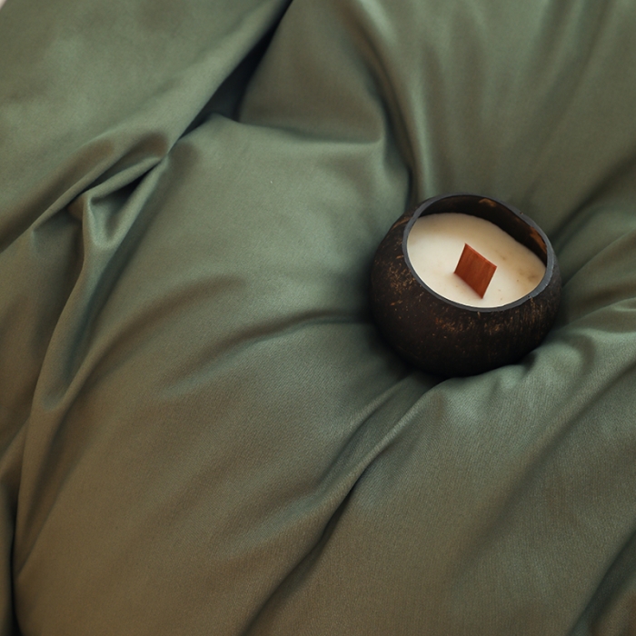 91家纺网 家纺一手货源 找家纺 沐白家纺 2022精梳火山全棉小磨毛纯色系列-单品被套 森林绿丨丛林绿