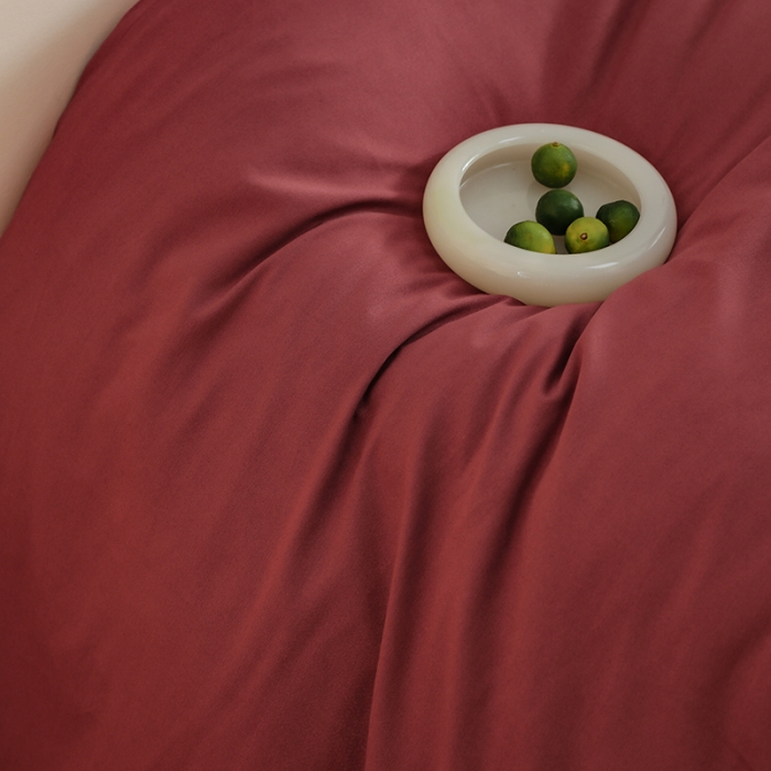 91家纺网 家纺一手货源 找家纺 沐白家纺 2022精梳火山全棉小磨毛纯色系列-单品被套 维他命丨复古粉