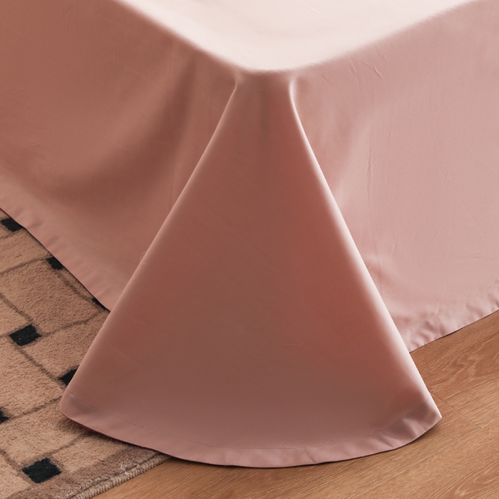 91家纺网 家纺一手货源 找家纺 沐白家纺 2022精梳火山全棉小磨毛纯色系列-单品床单 复古粉