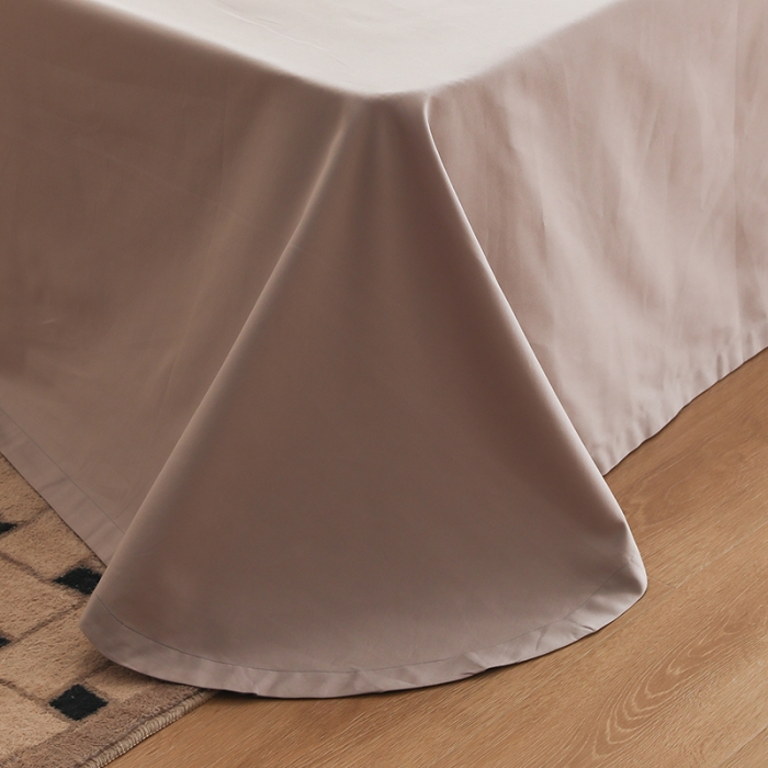 91家纺网 家纺一手货源 找家纺 沐白家纺 2022精梳火山全棉小磨毛纯色系列-单品床单 苏木灰