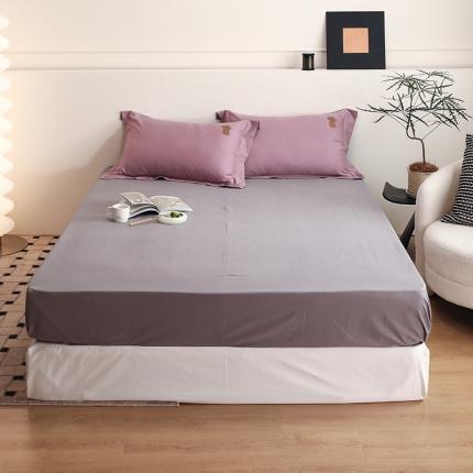 91家纺网 家纺一手货源 找家纺 沐白家纺 2022精梳火山全棉小磨毛纯色系列-单品床笠 典雅灰