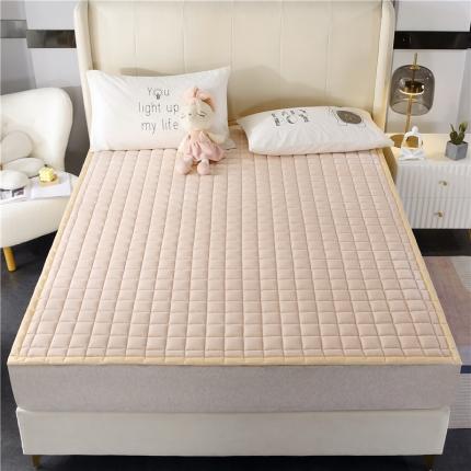 91家纺网 家纺一手货源 找家纺 东宇 2022新款直播供货A类母婴级高克重宝宝绒床垫 香槟粉