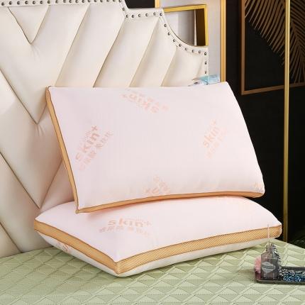 浩宇家纺新款整张棉热熔枕芯针织棉枕头成人家用枕芯不变形可机洗 热熔  米黄