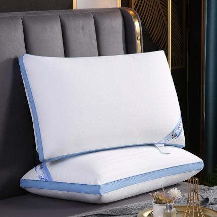 浩宇家纺新款整张棉热熔枕芯针织棉枕头成人家用枕芯不变形可机洗 热熔 兰边