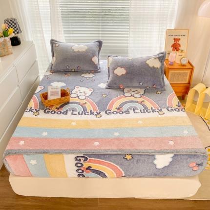 91家纺网 家纺一手货源 找家纺 （总）慕尚 2022新款加厚保暖雪花绒床笠