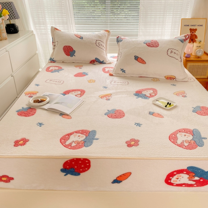 91家纺网 家纺一手货源 找家纺 （总）慕尚 2022新款加厚保暖雪花绒床笠