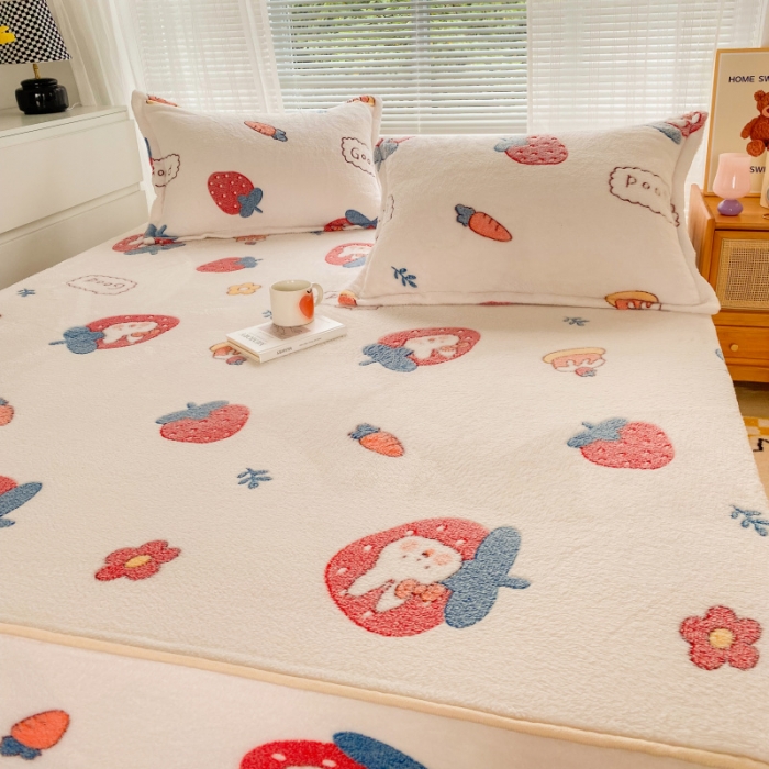 91家纺网 家纺一手货源 找家纺 （总）慕尚 2022新款加厚保暖雪花绒床笠