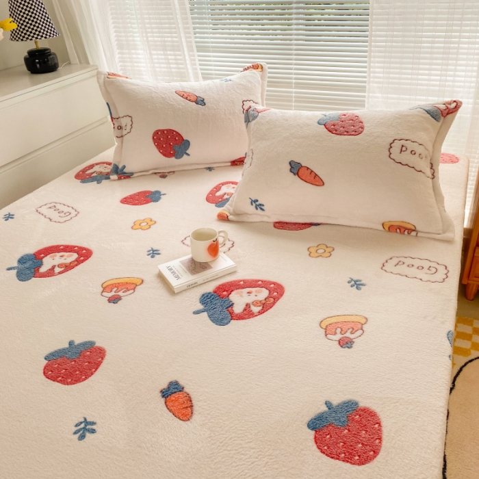 91家纺网 家纺一手货源 找家纺 （总）慕尚 2022新款加厚保暖雪花绒床笠