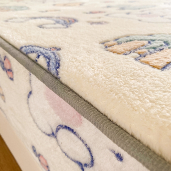 91家纺网 家纺一手货源 找家纺 慕尚 2022新款加厚保暖雪花绒床笠 动物巴士