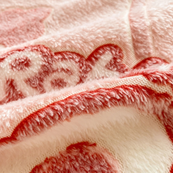 91家纺网 家纺一手货源 找家纺 慕尚 2022新款加厚保暖雪花绒床笠 花花小兔