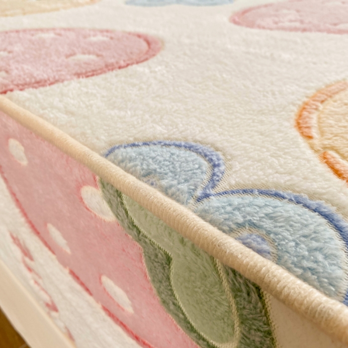 91家纺网 家纺一手货源 找家纺 慕尚 2022新款加厚保暖雪花绒床笠 甜甜草莓