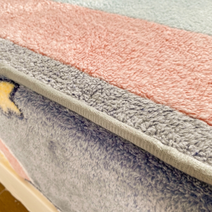 91家纺网 家纺一手货源 找家纺 慕尚 2022新款加厚保暖雪花绒床笠 幸运小熊