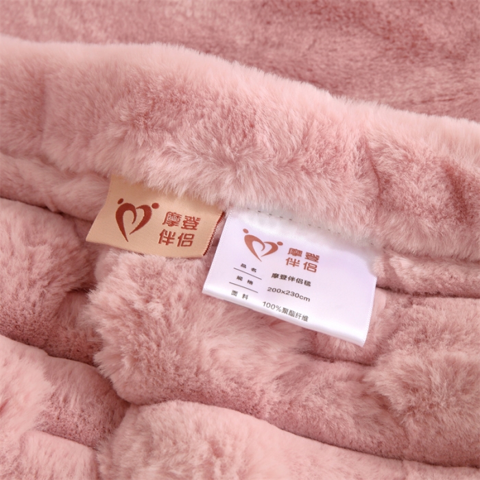 91家纺网 家纺一手货源 找家纺 凯轩 仿裘皮伴侣毛毯毯子 伴侣  粉