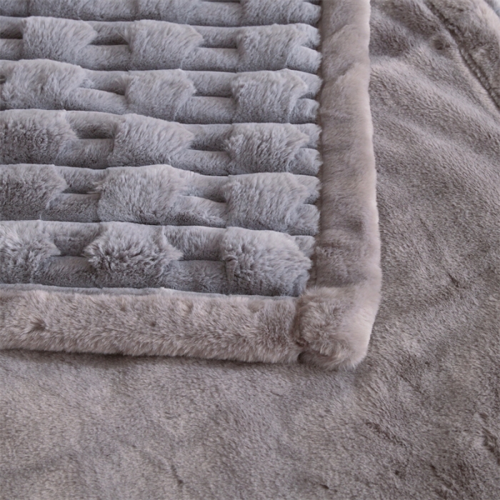 91家纺网 家纺一手货源 找家纺 凯轩 仿裘皮伴侣毛毯毯子 伴侣  灰
