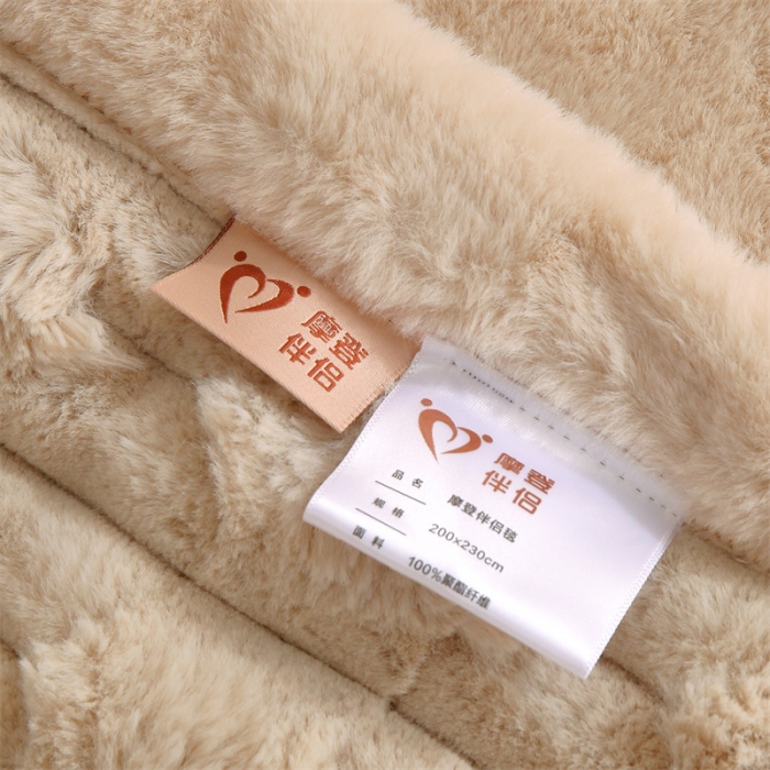 91家纺网 家纺一手货源 找家纺 凯轩 仿裘皮伴侣毛毯毯子 伴侣 米色