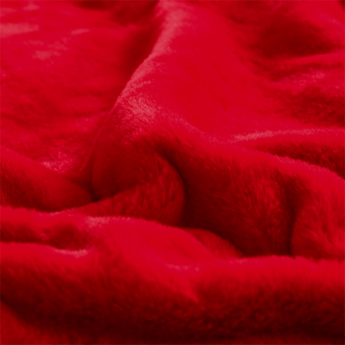 91家纺网 家纺一手货源 找家纺 （总）凯轩 2024新款精品绣花仿兔绒毛毯毯子婚庆毛毯毯子  大红毛毯毯子
