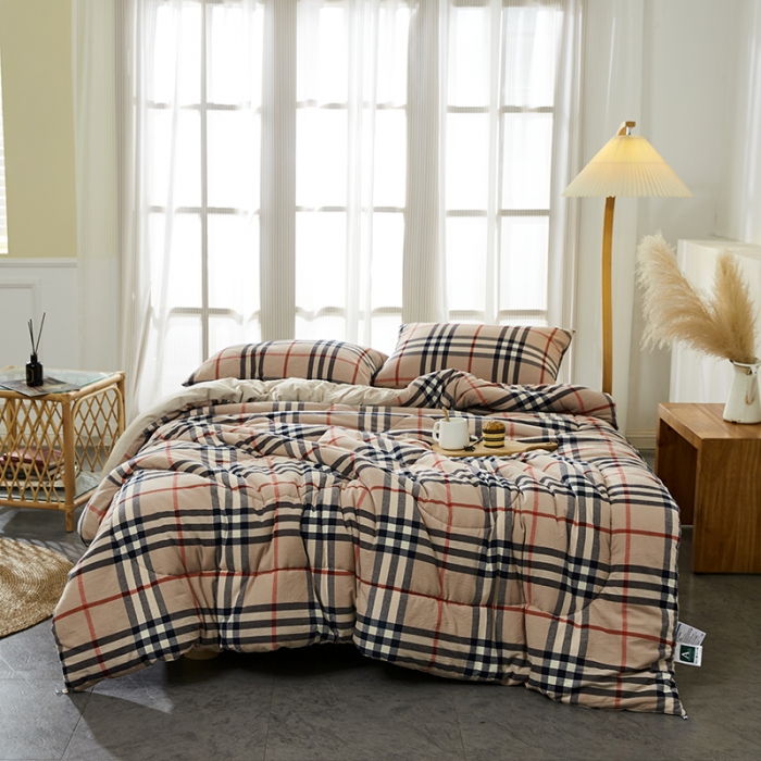 91家纺网 家纺一手货源 找家纺 鑫棉坊2022新款水洗色织夏被春秋被冬被 宝莉