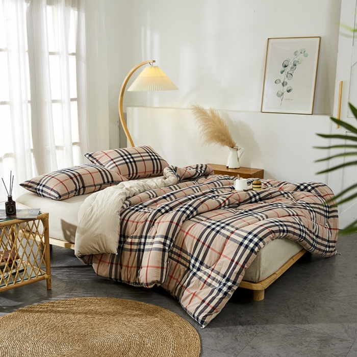 91家纺网 家纺一手货源 找家纺 鑫棉坊2022新款水洗色织夏被春秋被冬被 宝莉