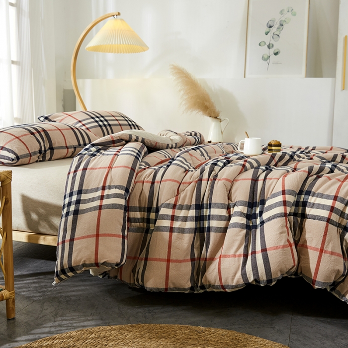 91家纺网 家纺一手货源 找家纺 鑫棉坊2022新款水洗色织夏被春秋被冬被 宝莉