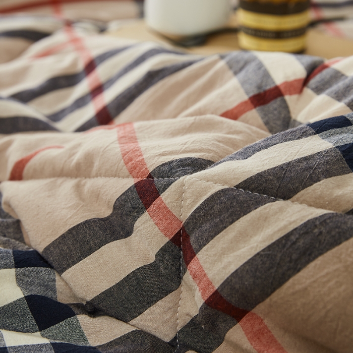 91家纺网 家纺一手货源 找家纺 鑫棉坊2022新款水洗色织夏被春秋被冬被 宝莉