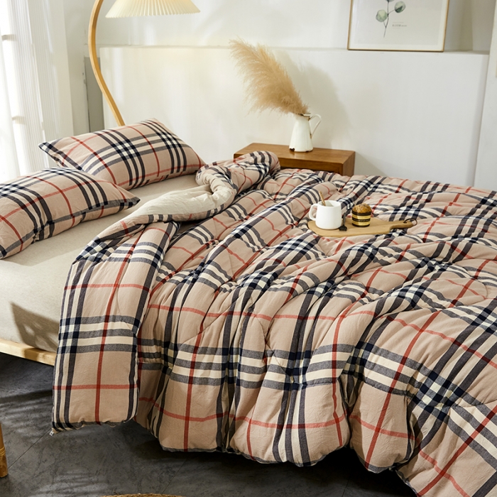 91家纺网 家纺一手货源 找家纺 鑫棉坊2022新款水洗色织夏被春秋被冬被 宝莉