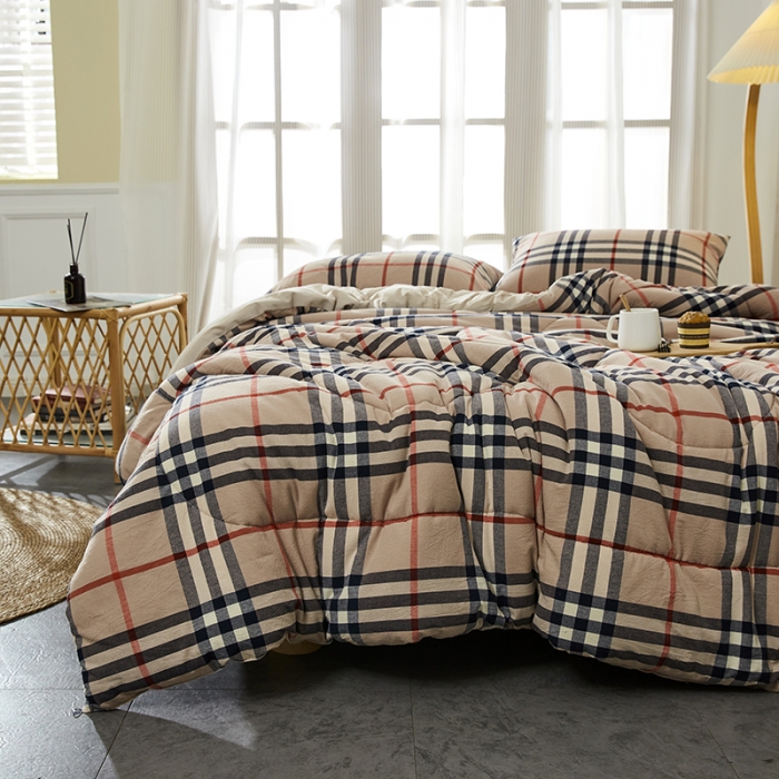 91家纺网 家纺一手货源 找家纺 鑫棉坊2022新款水洗色织夏被春秋被冬被 宝莉