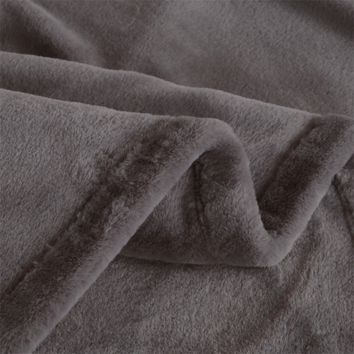 91家纺网 家纺一手货源 找家纺 凯轩 2024新款精品绣花仿兔绒毛毯毯子 蝶恋-灰