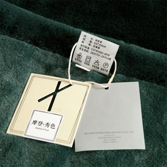 91家纺网 家纺一手货源 找家纺 凯轩 2024新款精品绣花仿兔绒毛毯毯子 蝶恋-绿
