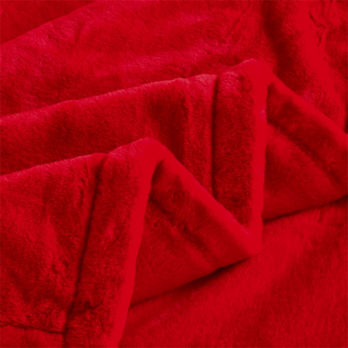 91家纺网 家纺一手货源 找家纺 凯轩 2024新款精品绣花仿兔绒毛毯毯子 双喜临门