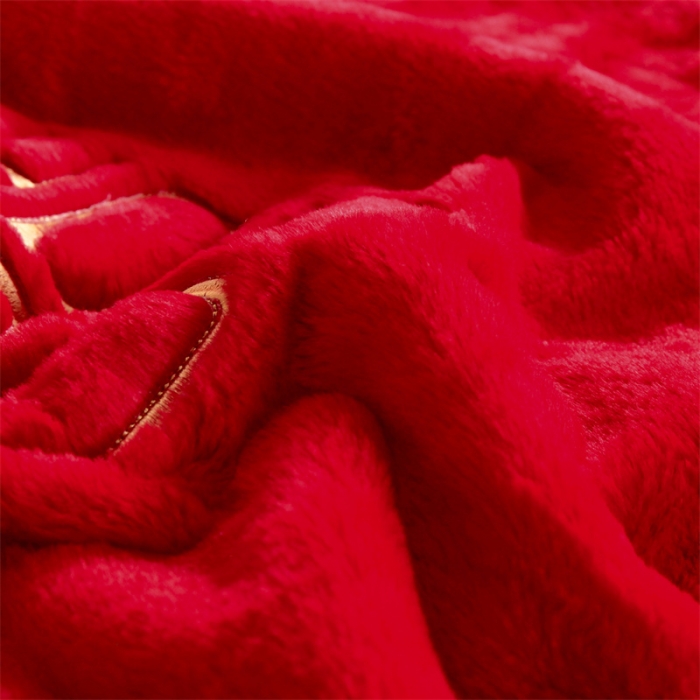 91家纺网 家纺一手货源 找家纺 凯轩 2024新款精品绣花仿兔绒毛毯毯子 幸福一生