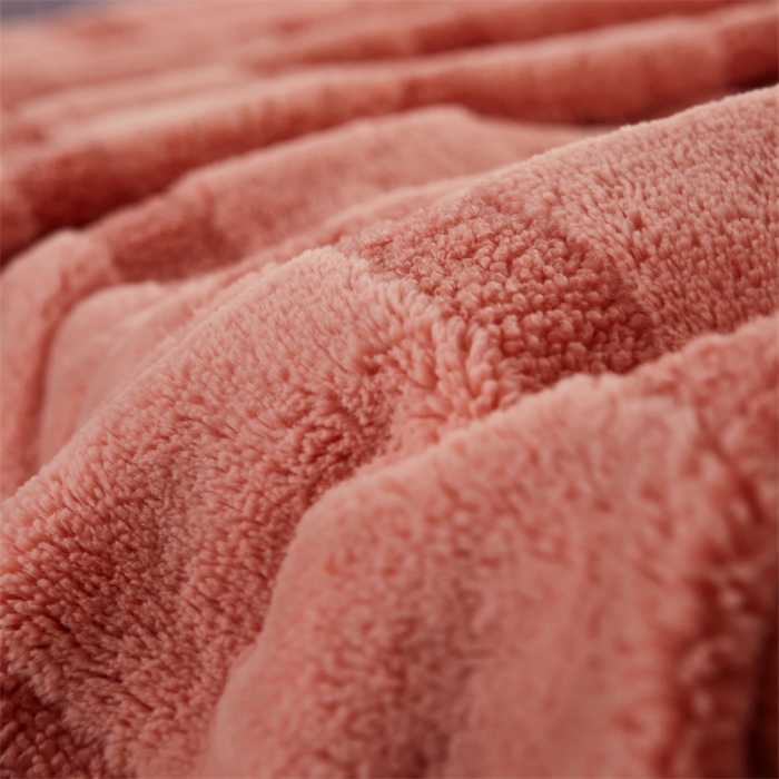 91家纺网 家纺一手货源 找家纺 凯轩 摩登仿羊绒毛毯毯子 豆沙