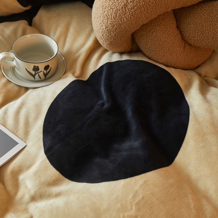 91家纺网 家纺一手货源 找家纺 怡家居 2022秋冬高克重牛奶绒印花四件套 波波奶茶