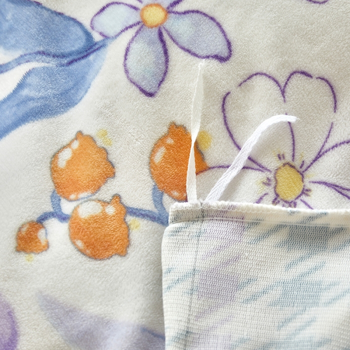 91家纺网 家纺一手货源 找家纺 怡家居 2022秋冬高克重牛奶绒印花四件套 花田