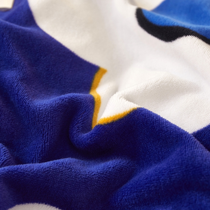 91家纺网 家纺一手货源 找家纺 怡家居 2022秋冬高克重牛奶绒印花四件套 蓝图