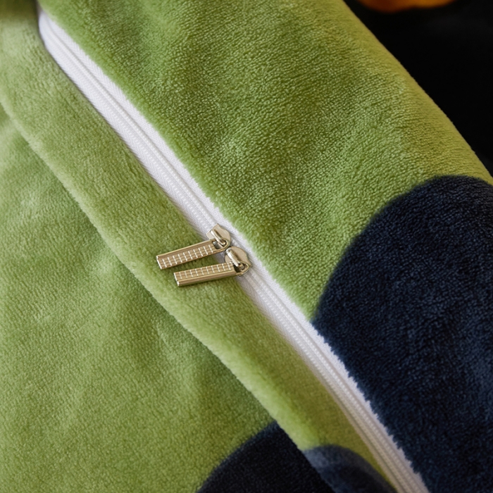 91家纺网 家纺一手货源 找家纺 怡家居 2022秋冬高克重牛奶绒印花四件套 绿野