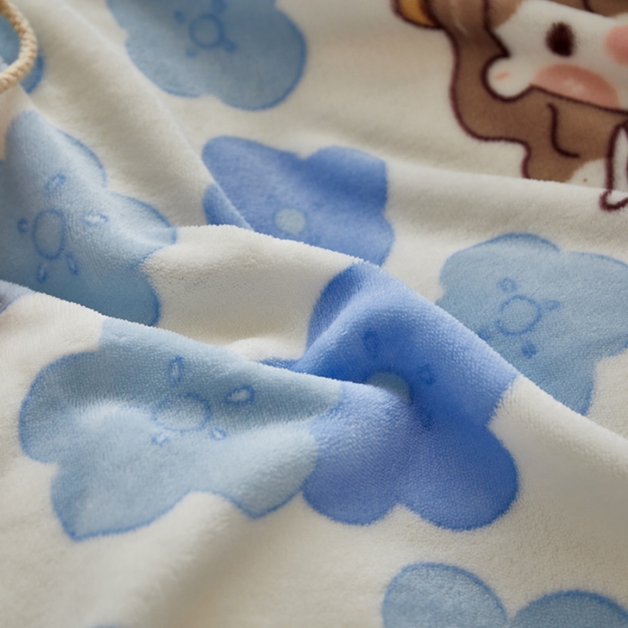 91家纺网 家纺一手货源 找家纺 怡家居 2022秋冬高克重牛奶绒印花四件套 野餐日