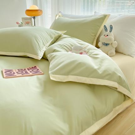 91家纺网 家纺一手货源 找家纺 （总）雨帆家纺 2022新款ins亲肤磨毛双拼四件套