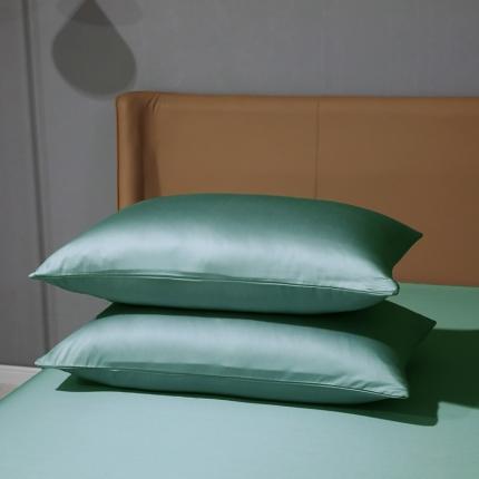91家纺网 家纺一手货源 找家纺 2022新款全棉纯棉50支双股贡缎长绒棉纯色单枕套纯沐-橄榄绿