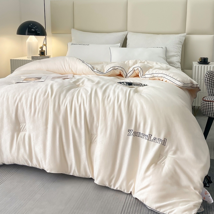 91家纺网 家纺一手货源 找家纺 （总）匠心 2022新款木本提花大豆被