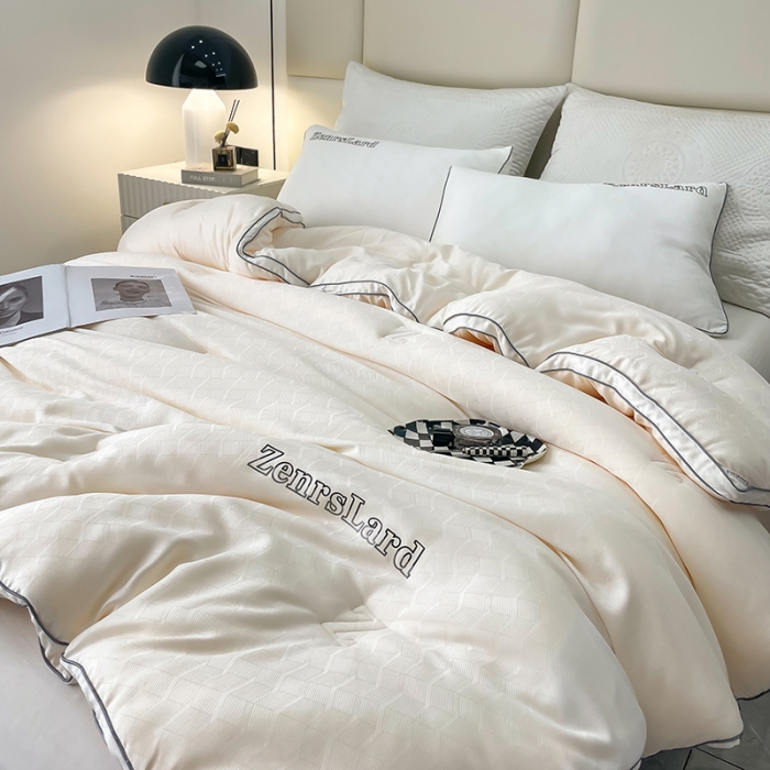 91家纺网 家纺一手货源 找家纺 （总）匠心 2022新款木本提花大豆被