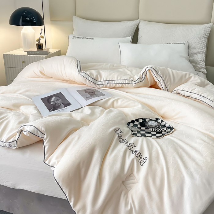 91家纺网 家纺一手货源 找家纺 （总）匠心 2022新款木本提花大豆被