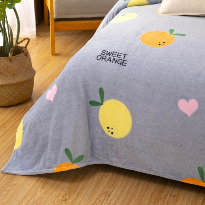 91家纺网 家纺一手货源 找家纺 侨鑫2022新款法兰绒多功能毛毯 小橙子