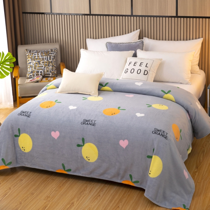 91家纺网 家纺一手货源 找家纺 侨鑫2022新款法兰绒多功能毛毯 小橙子