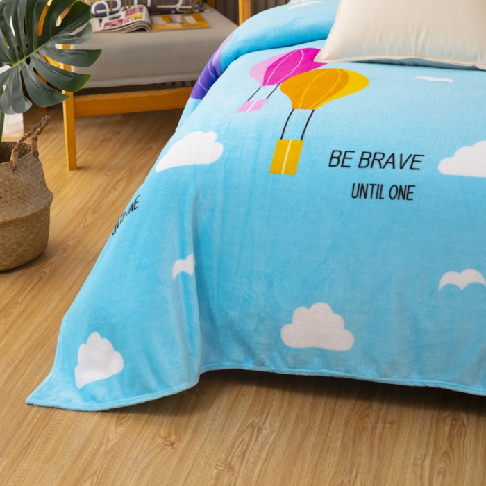 91家纺网 家纺一手货源 找家纺 侨鑫2022新款法兰绒多功能毛毯 热气球