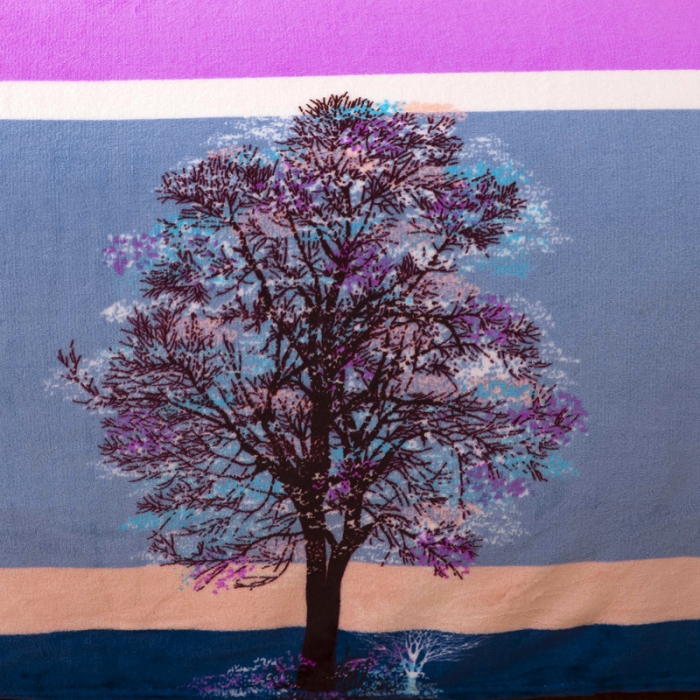 91家纺网 家纺一手货源 找家纺 侨鑫2022新款法兰绒多功能毛毯 发财树