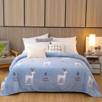 侨鑫2022新款法兰绒多功能毛毯 小鹿