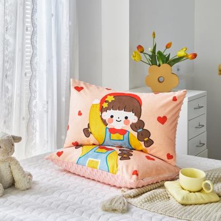 91家纺网 家纺一手货源 找家纺 （总）温宁 2022新款A类大版婴儿绒豆豆绒枕头枕芯儿童枕